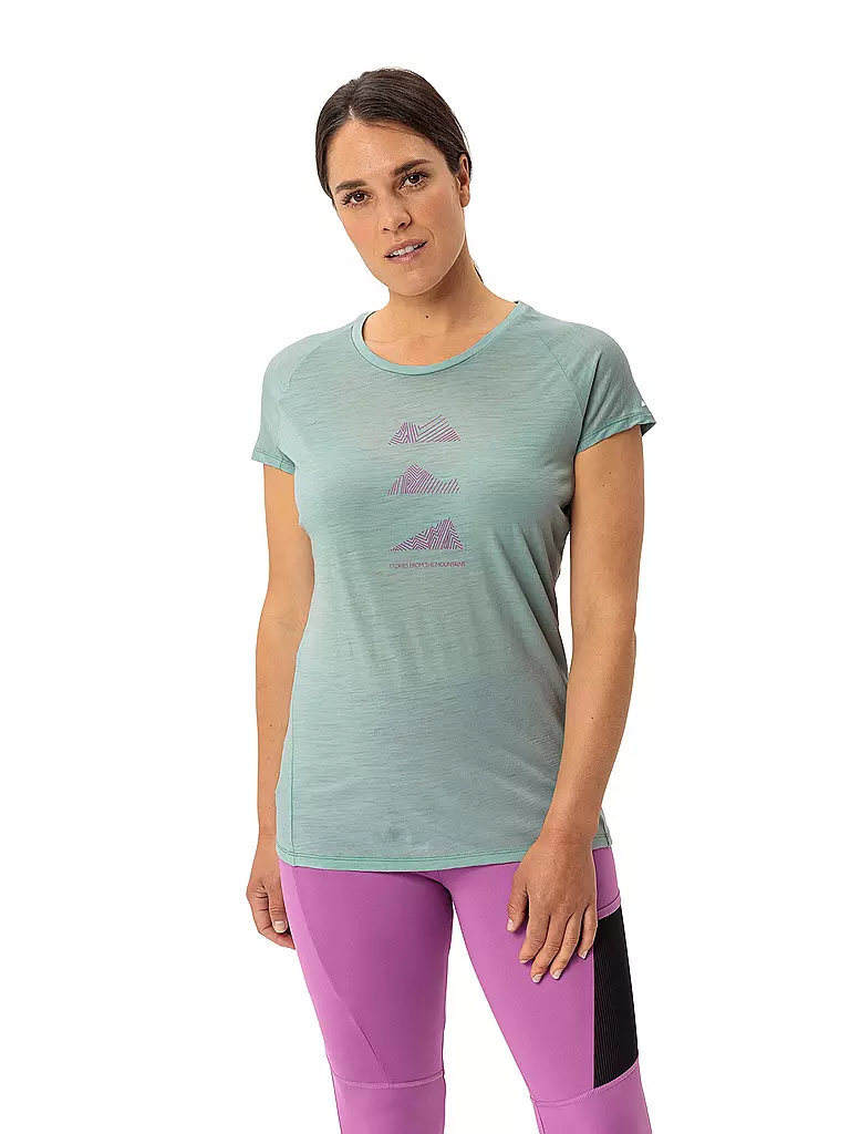 VAUDE | Camiseta funcional de lana Tekoa para mujer | Verde claro
