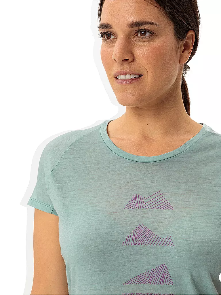 VAUDE | Camiseta funcional de lana Tekoa para mujer | Verde claro