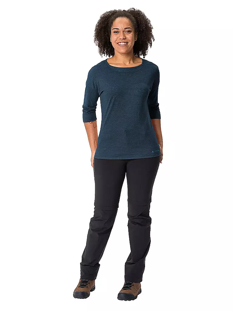 VAUDE | Camiseta funcional de mujer Neyland 3/4 | Azul oscuro