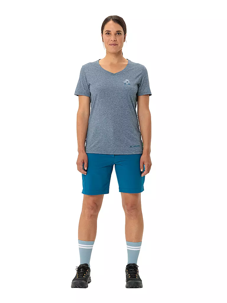 VAUDE | Camiseta funcional de mujer Skomer III Print | Azul oscuro