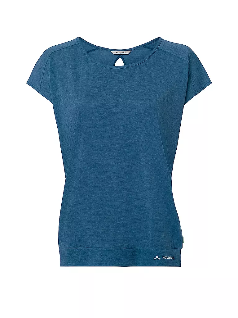 VAUDE | Camiseta funcional de mujer Skomer Streifen | Azul oscuro