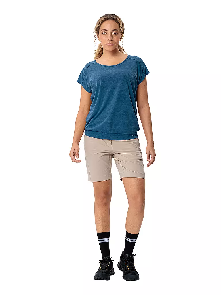 VAUDE | Camiseta funcional de mujer Skomer Streifen | Azul oscuro