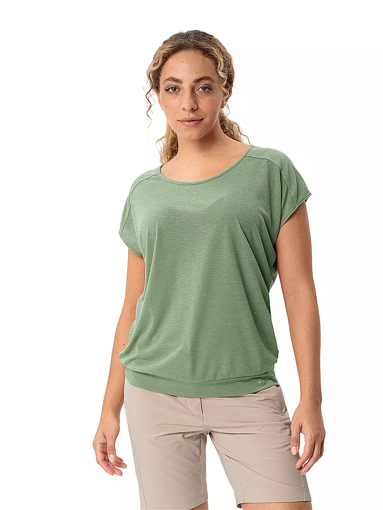 VAUDE | Camiseta funcional de mujer Skomer Streifen | Verde claro