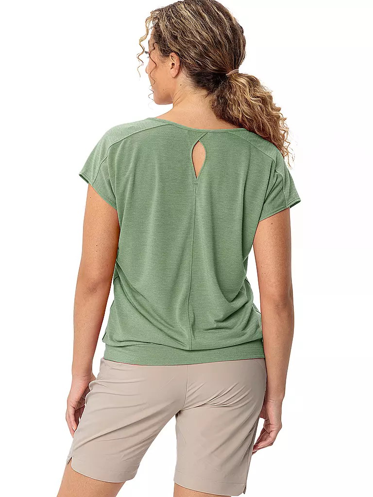 VAUDE | Camiseta funcional de mujer Skomer Streifen | Verde claro