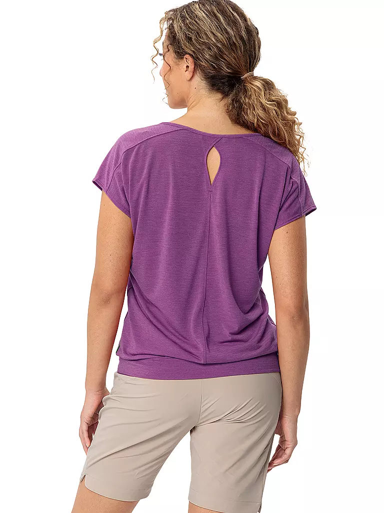 VAUDE | Camiseta funcional de mujer Skomer Streifen | Lila