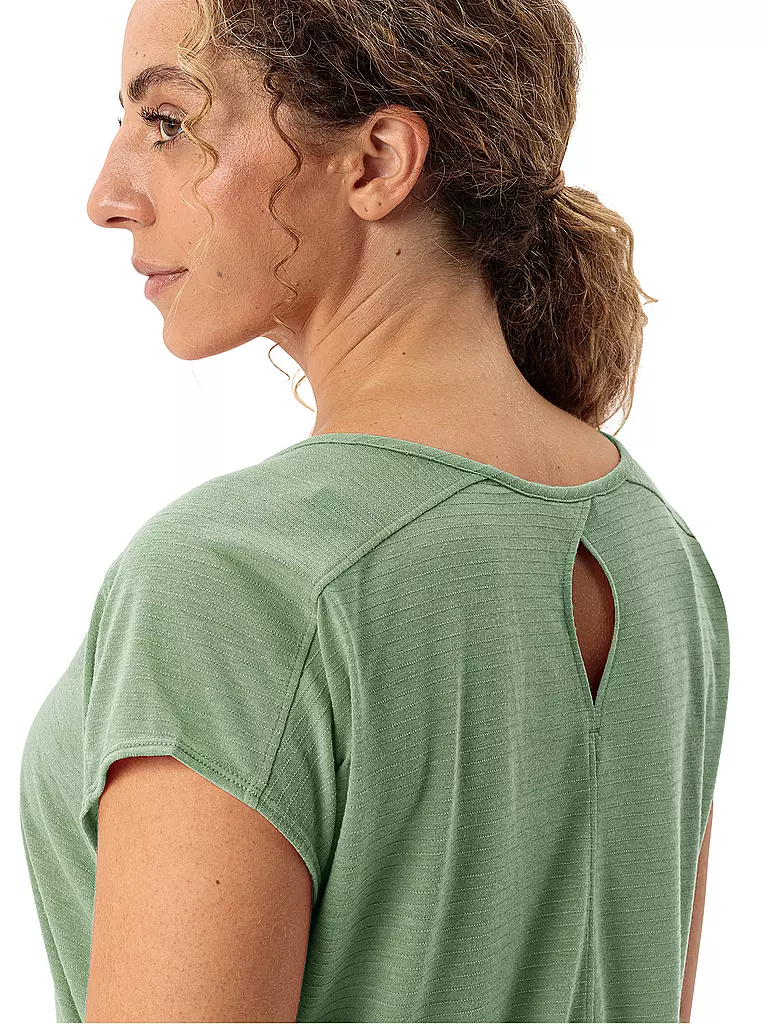 VAUDE | Camiseta funcional de mujer Skomer Streifen | Verde claro