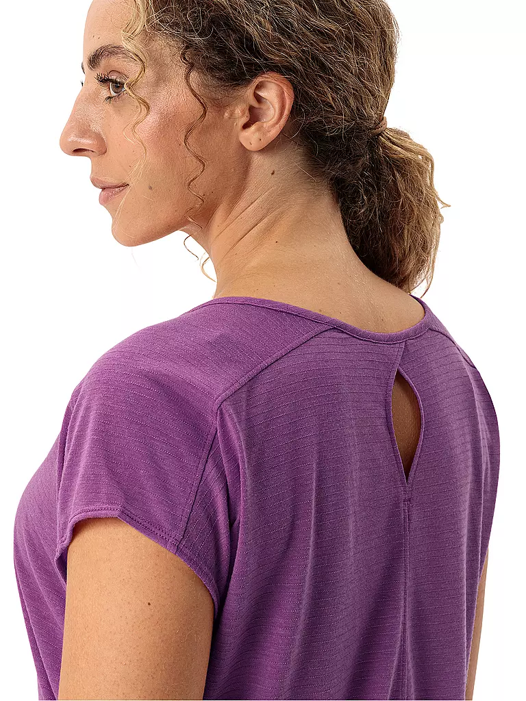VAUDE | Camiseta funcional de mujer Skomer Streifen | Lila