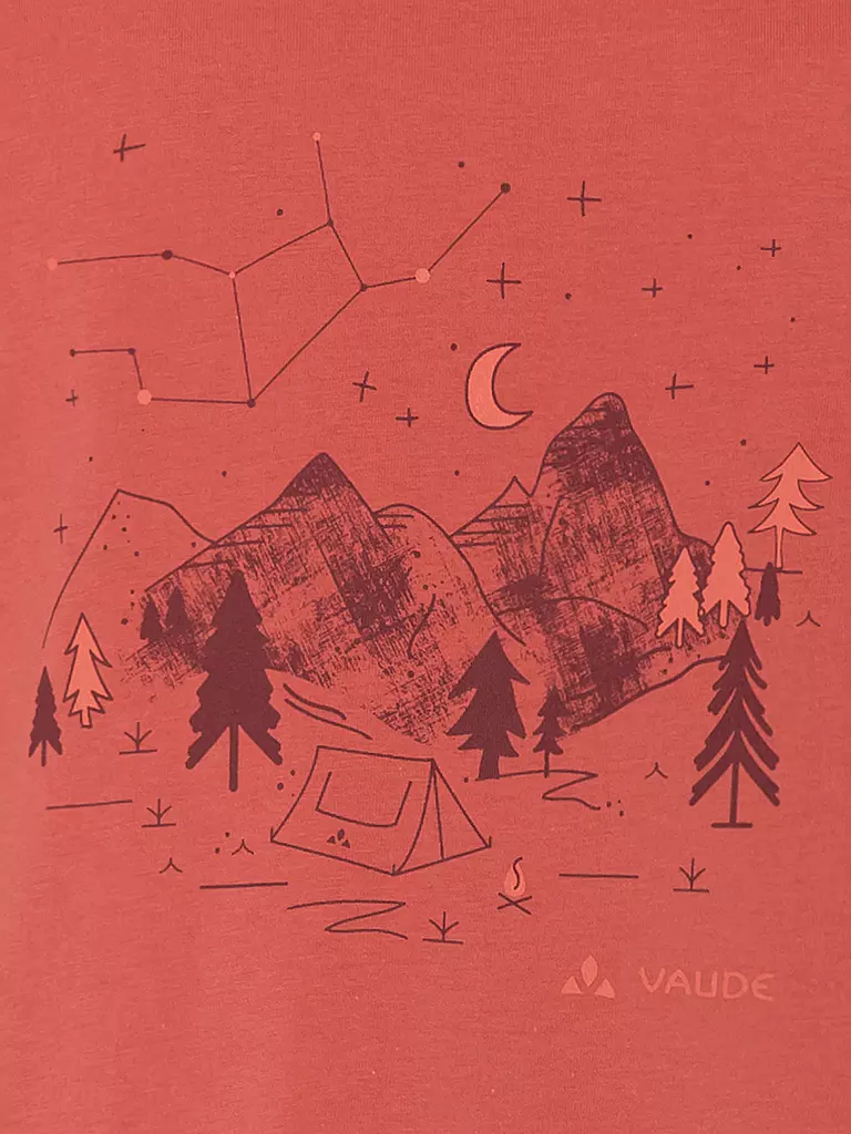 VAUDE | Camiseta funcional para niños Lezza | Rojo oscuro