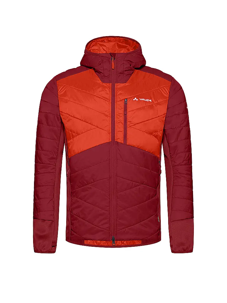 VAUDE | Chaqueta aislante con capucha Sesvenna para hombre | Rojo oscuro
