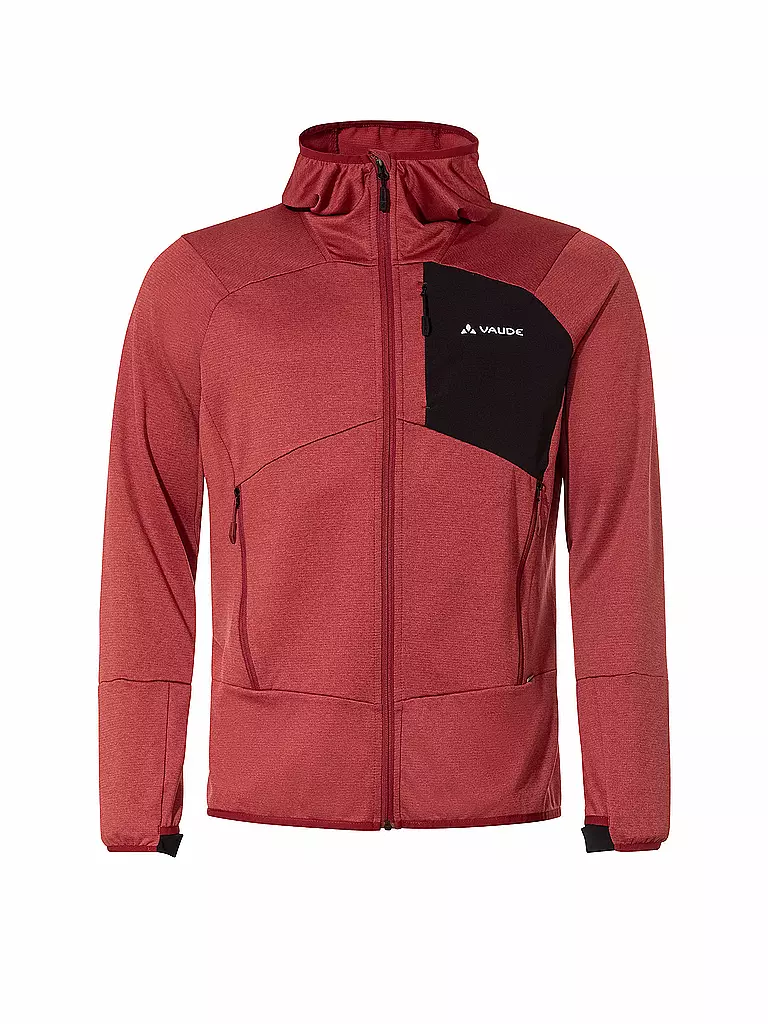 VAUDE | Chaqueta de forro polar Monviso para hombre | Rojo oscuro