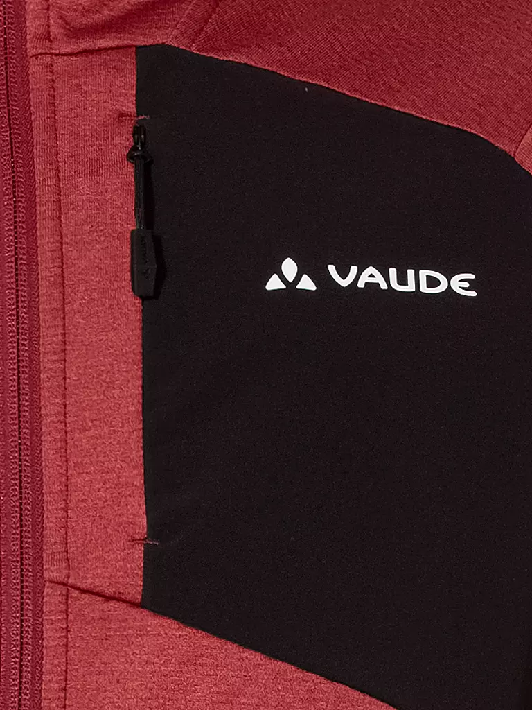VAUDE | Chaqueta de forro polar Monviso para hombre | Rojo oscuro