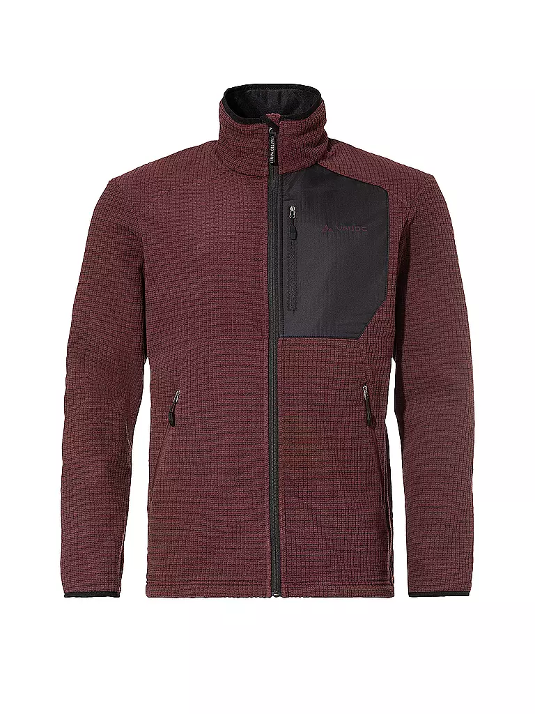VAUDE | Chaqueta de forro polar Neyland para hombre | Rojo oscuro