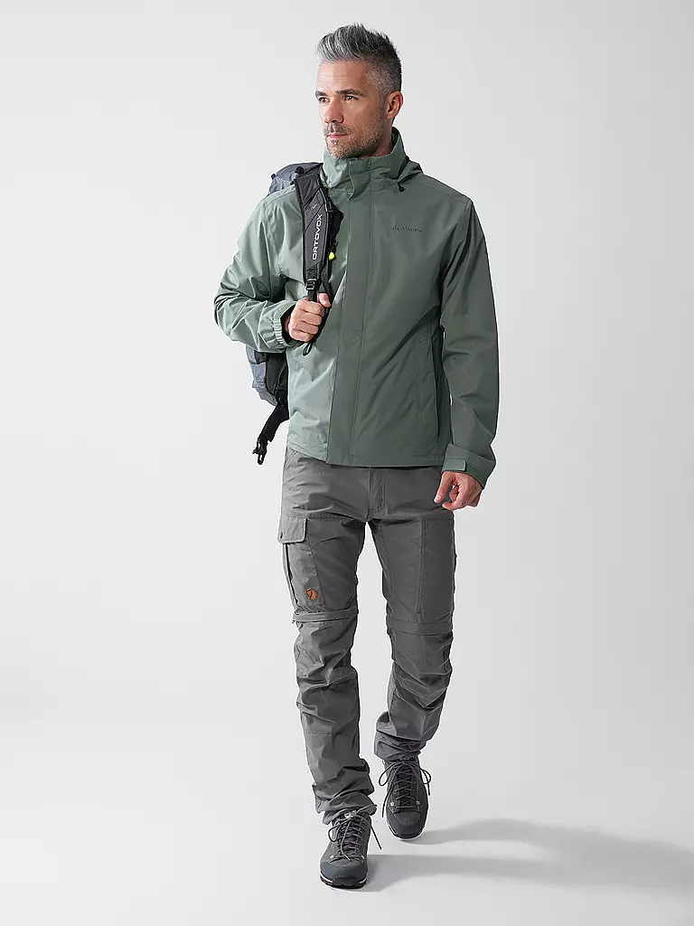 VAUDE | Chaqueta de lluvia Escape Light para hombre | Verde oscuro