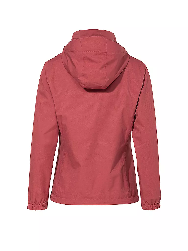 VAUDE | Chaqueta de lluvia para mujer Escape Light 2L con capucha | Rojo oscuro