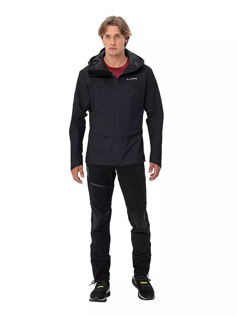 VAUDE | Chaqueta de senderismo para hombre Croz Alpine 3L Hoodie | Negro