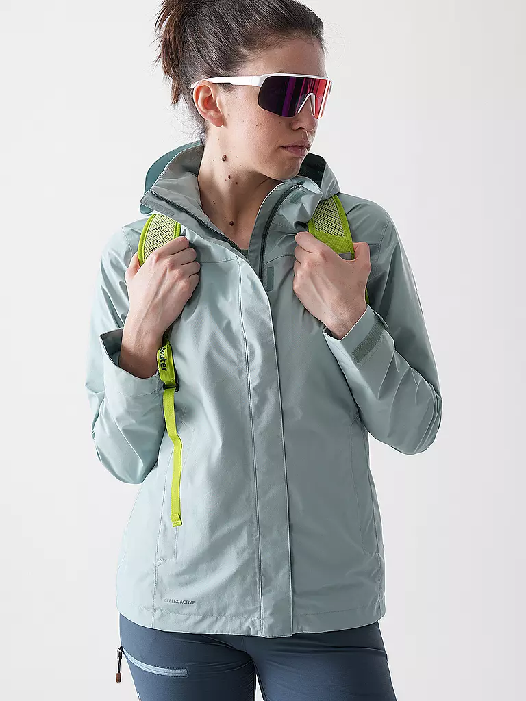 VAUDE | Chaqueta de senderismo para mujer Amiata 2L con capucha | Verde claro