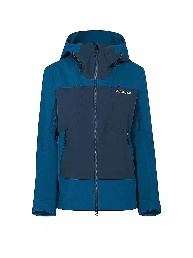VAUDE | Chaqueta de senderismo para mujer Croz Alpine 3L Hoodie | Azul oscuro