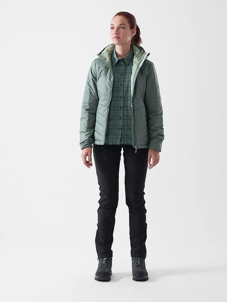 VAUDE | Chaqueta de senderismo para mujer Livia con capucha | Verde claro