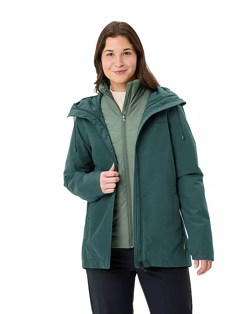VAUDE | Chaqueta de senderismo para mujer Mineo 3in1 con capucha |