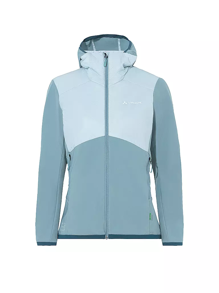 VAUDE | Chaqueta híbrida Brenva Hoodie para mujer | Azul claro
