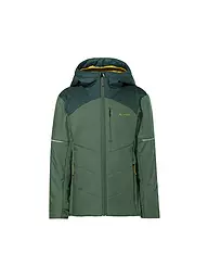 VAUDE | Chaqueta híbrida para niños Capacida II con capucha | Verde oscuro