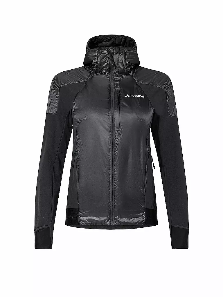 VAUDE | Chaqueta híbrida Larice con capucha para mujer | Negro