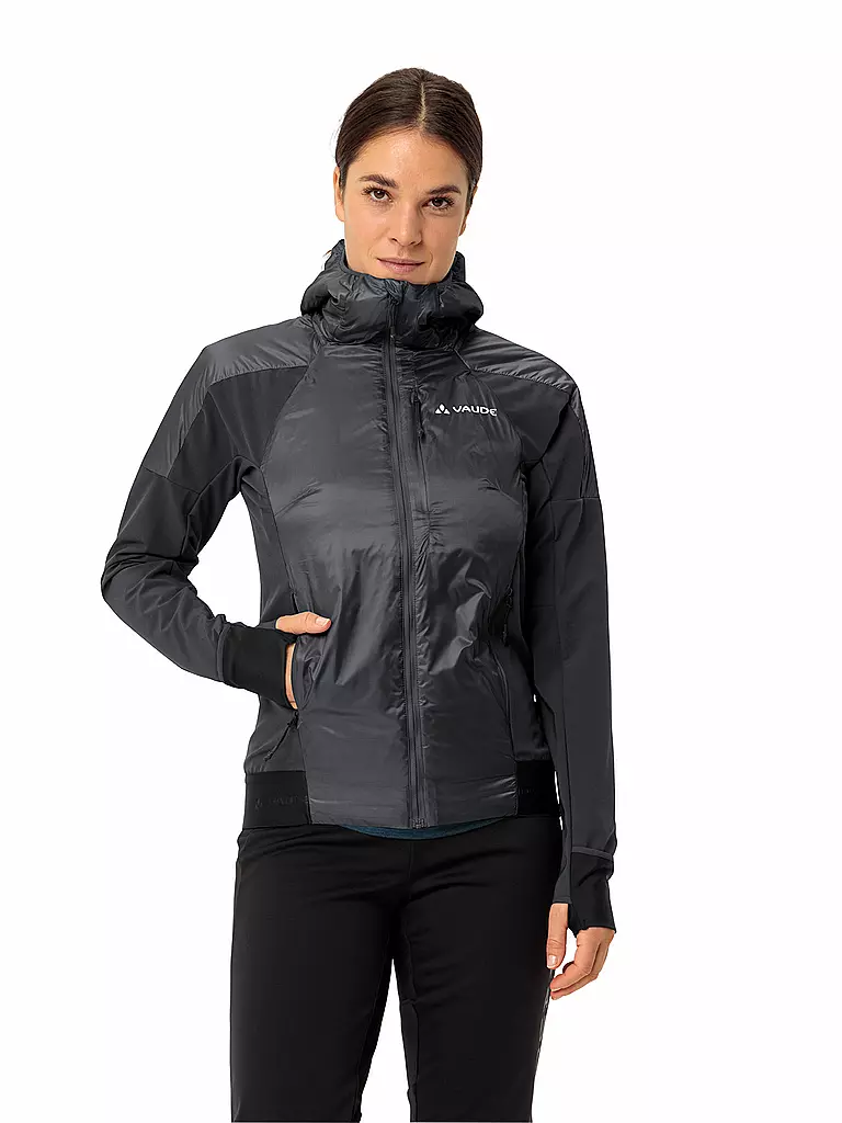 VAUDE | Chaqueta híbrida Larice con capucha para mujer | Negro