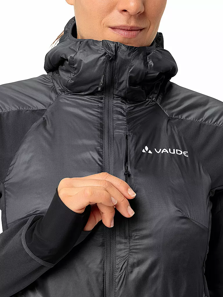 VAUDE | Chaqueta híbrida Larice con capucha para mujer | Negro