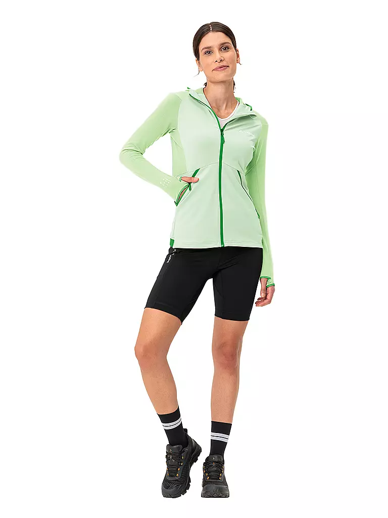 VAUDE | Chaqueta polar con capucha Scopi para mujer | Verde claro