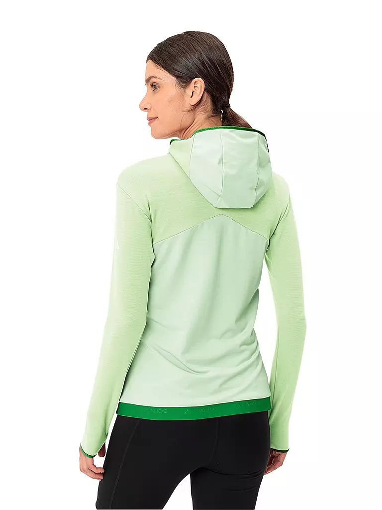 VAUDE | Chaqueta polar con capucha Scopi para mujer | Verde claro