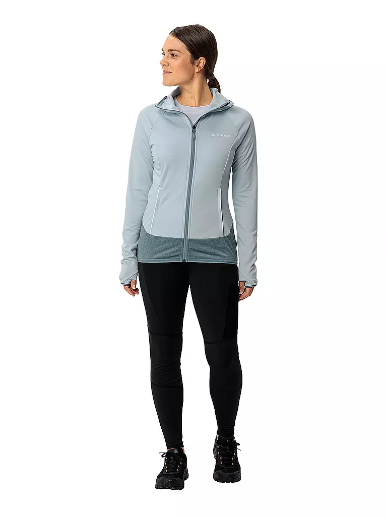 VAUDE | Chaqueta polar con capucha Tekoa II para mujer | Azul claro