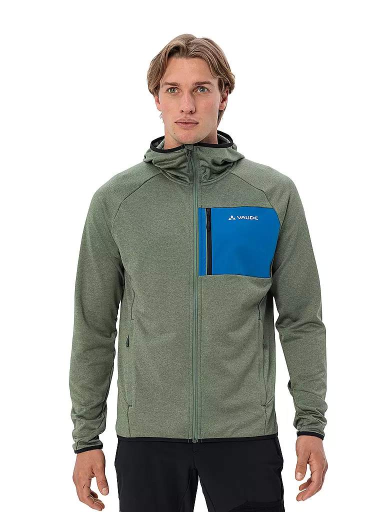 VAUDE | Chaqueta polar con capucha Tekoa para hombre | Oliva