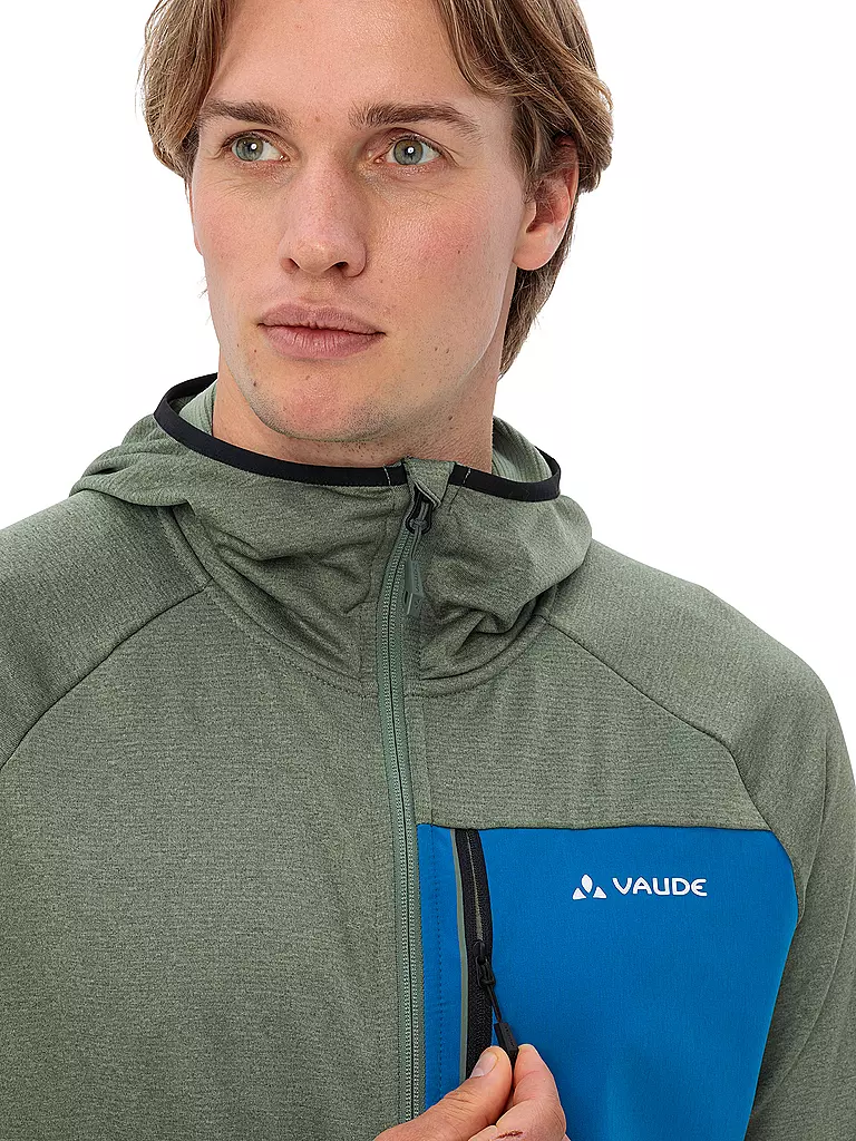 VAUDE | Chaqueta polar con capucha Tekoa para hombre | Oliva