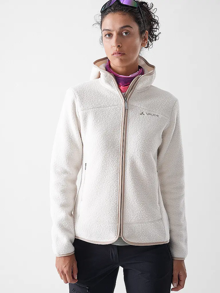 VAUDE | Chaqueta polar de mujer Kathi Polar Hoodie | Crema