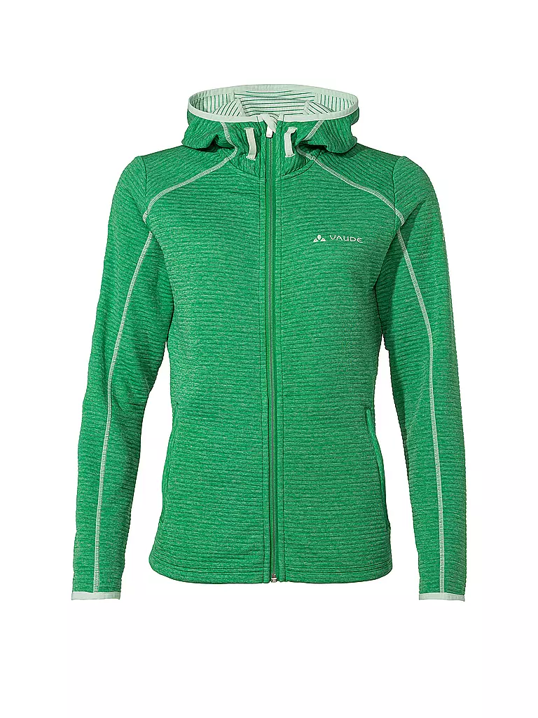 VAUDE | Chaqueta polar de mujer Skomer Hiking Hoodie | Verde