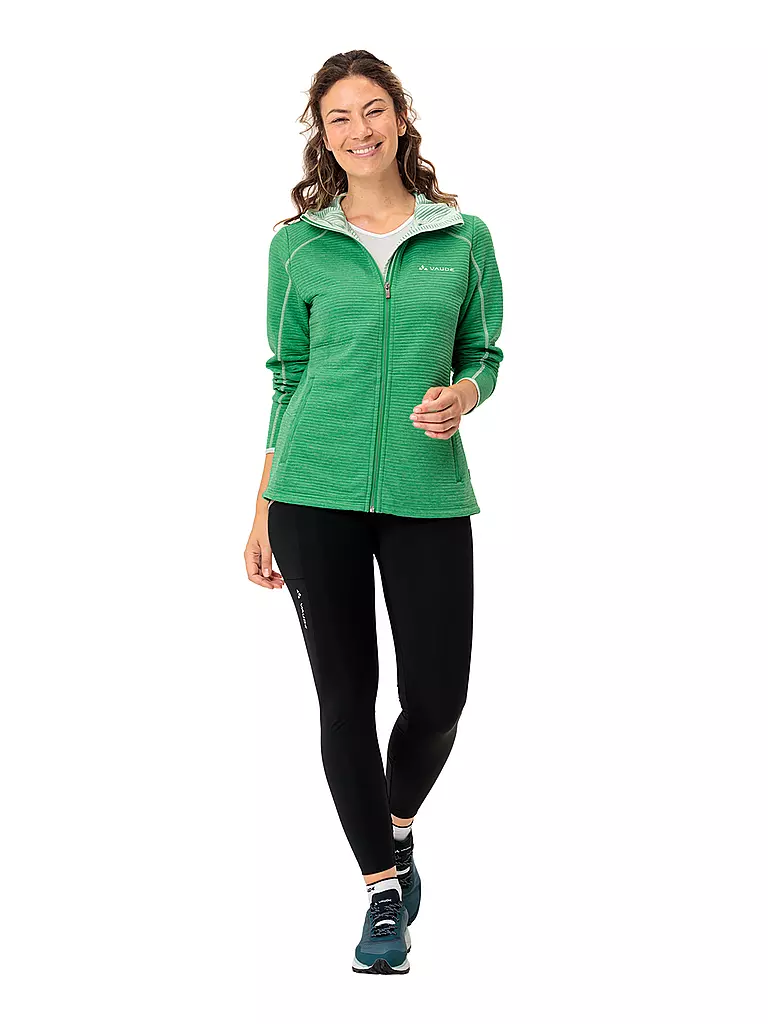 VAUDE | Chaqueta polar de mujer Skomer Hiking Hoodie | Verde