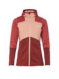 VAUDE | Chaqueta polar de touring para mujer Monviso Grid Fleece | Rojo oscuro