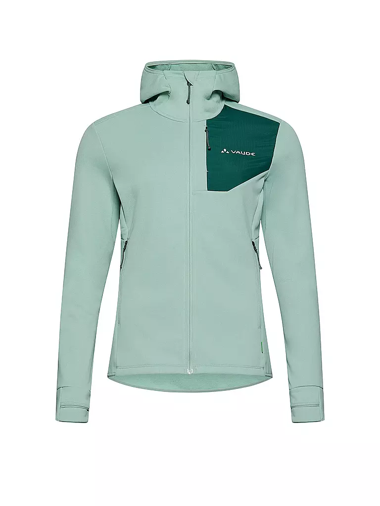 VAUDE | Chaqueta polar para mujer Monviso III con capucha | Verde claro