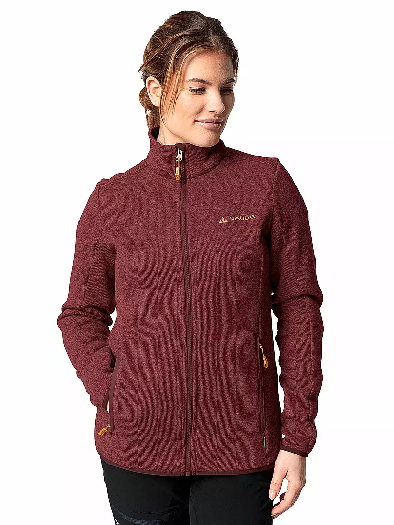 VAUDE | Chaqueta polar para mujer Rienza IV | Rojo oscuro