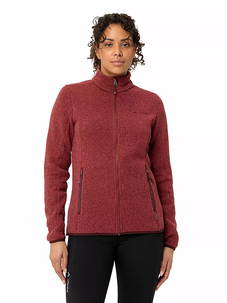 VAUDE | Chaqueta polar para mujer Rienza IV | Rojo oscuro