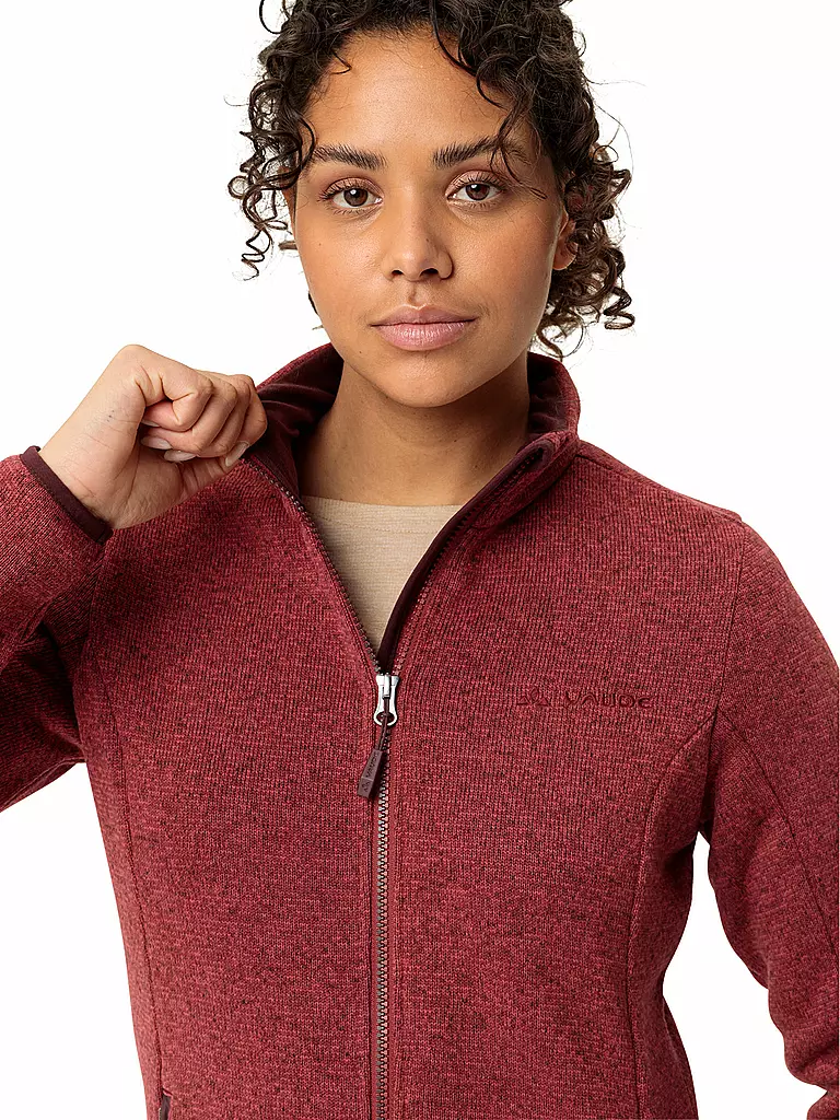 VAUDE | Chaqueta polar para mujer Rienza IV | Rojo oscuro