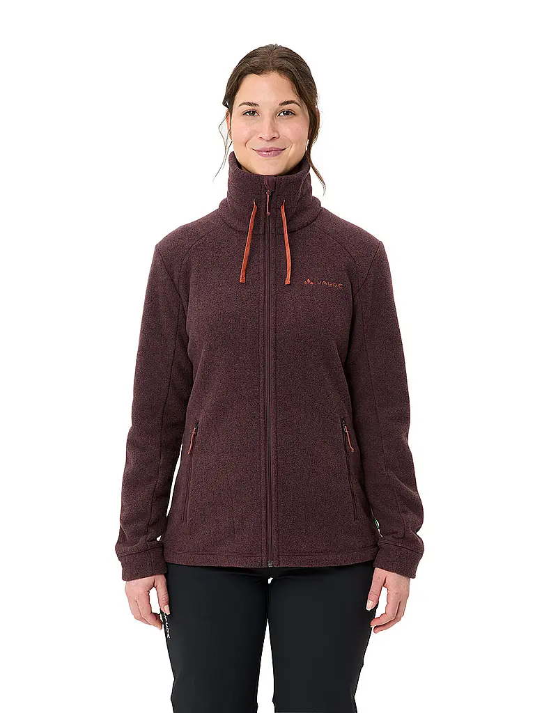 VAUDE | Chaqueta polar Skomer para mujer | Rojo oscuro