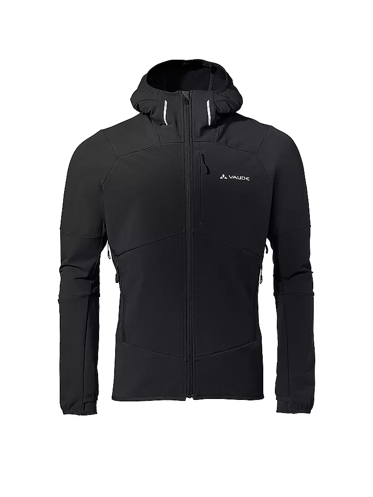 VAUDE | Chaqueta softshell Larice con capucha para hombre | Negro