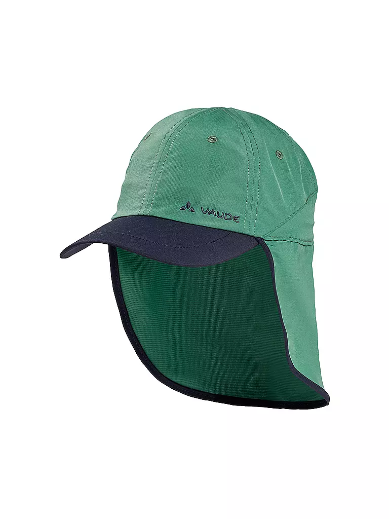 VAUDE | Gorra infantil Sahara IV con protección para el cuello | Verde oscuro