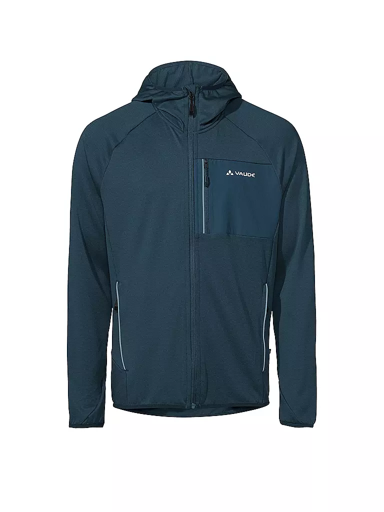 VAUDE | Herren Fleecejacke Tekoa Hoodie | Azul oscuro