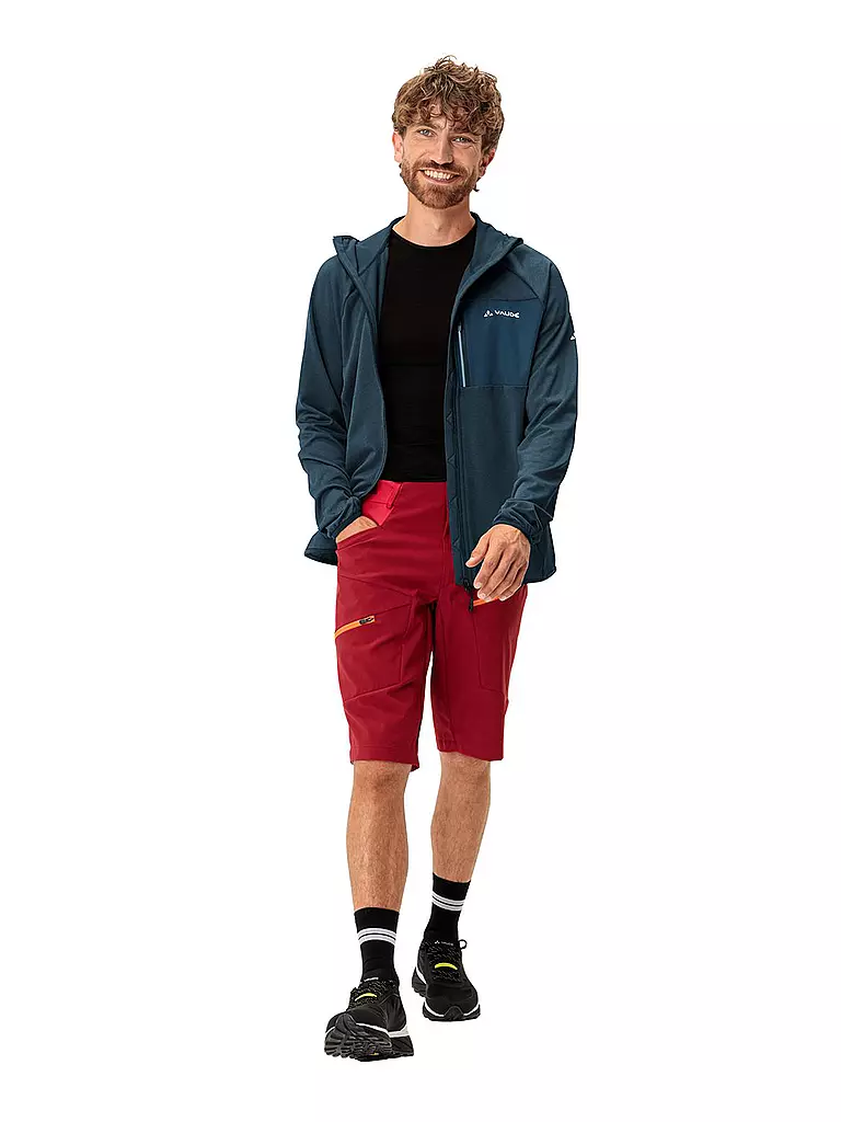 VAUDE | Herren Fleecejacke Tekoa Hoodie | Azul oscuro