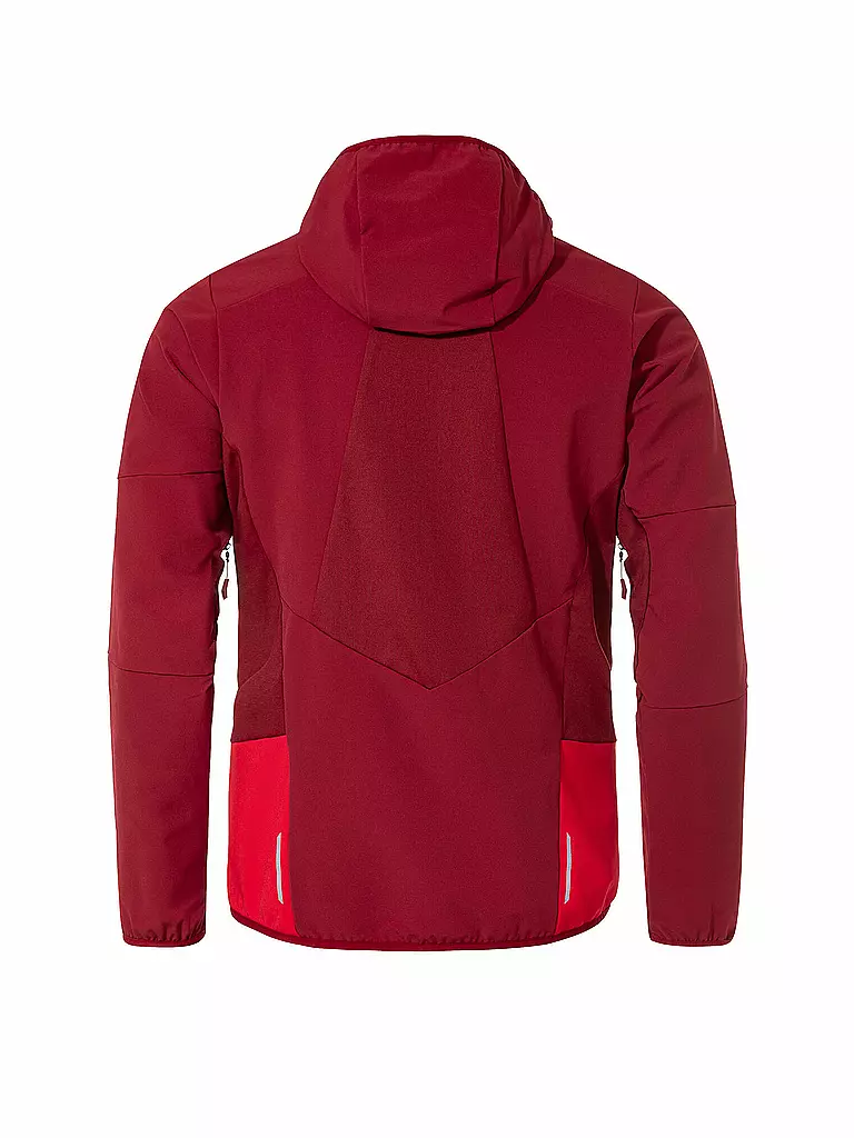 VAUDE | Herren Softshelljacke Larice  Hoodie | Rojo oscuro