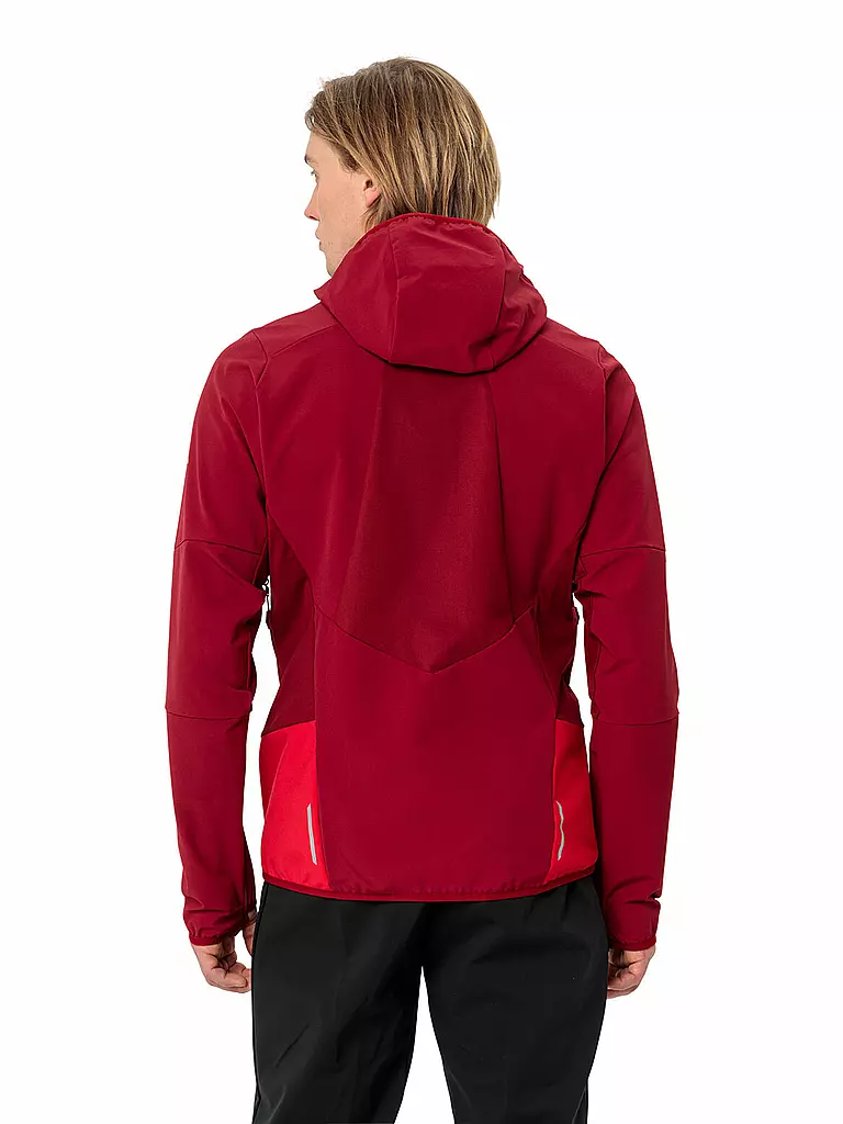 VAUDE | Herren Softshelljacke Larice  Hoodie | Rojo oscuro