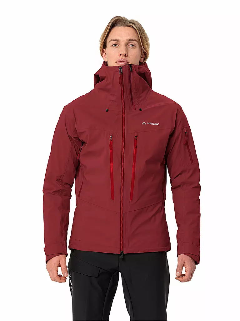 VAUDE | Herren Tourenjacke Monviso 3L | Rojo oscuro