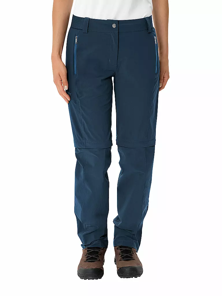 VAUDE | Pantalón de senderismo para mujer Farley Stretch ZipOff | Azul oscuro